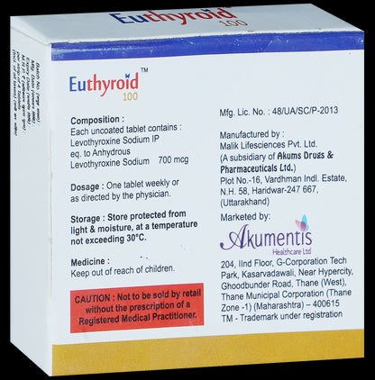 Euthyroid 100 Tablet