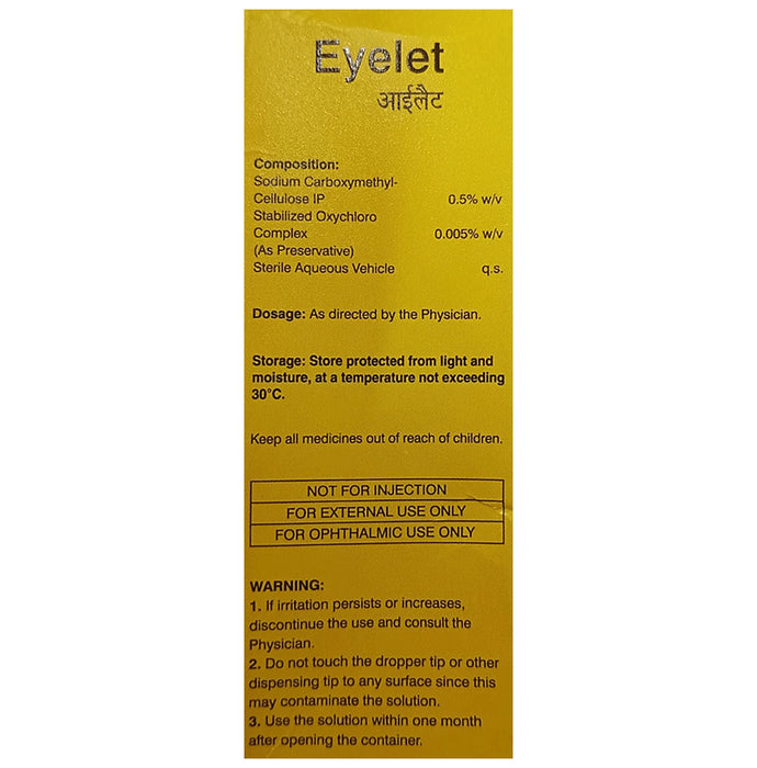 Eyelet Eye Drop 10ml for Eye Infections