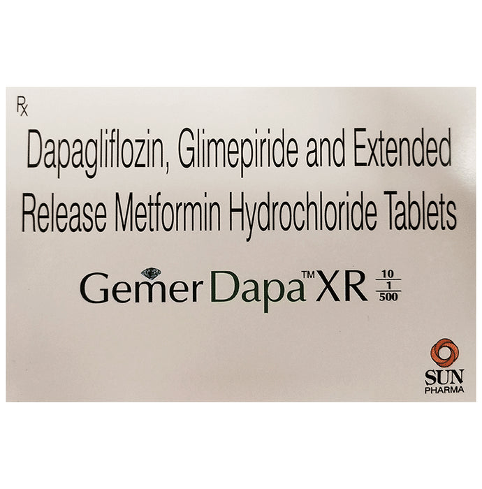Gemer Dapa XR 10/1/500 Tablet - Classic Derma