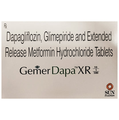 Gemer Dapa XR 10/1/500 Tablet - Classic Derma