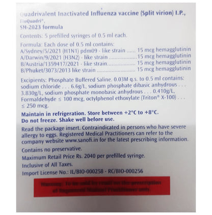 FluQuadri SH 2023 Vaccine