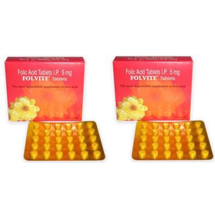 Folvite 5mg Tablet Pack of 2 - Classic Derma