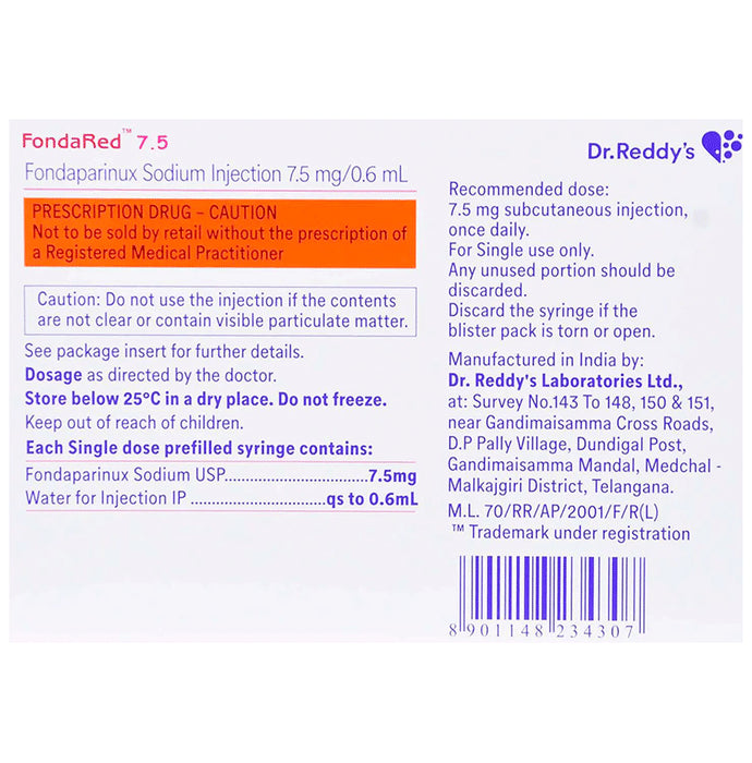 Fondared 7.5 Injection