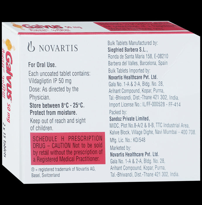 Galvus 50mg Tablet