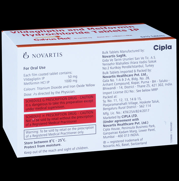 Galvus Met 50mg/1000mg Tablet