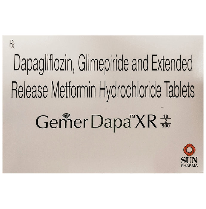 Gemer Dapa XR 10/2/500 Tablet - Classic Derma