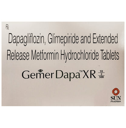 Gemer Dapa XR 10/2/500 Tablet - Classic Derma