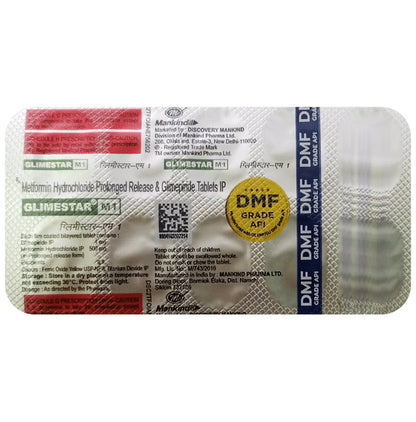 GLIMESTAR M 1.0mg/500mg Tablet - Classic Derma