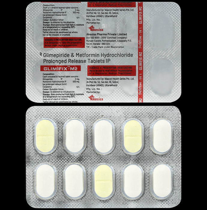 Glimifix M 2 mg/500 mg Tablet - Classic Derma