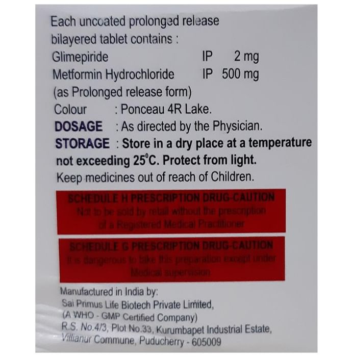 Glimiprime-M2 Tablet PR