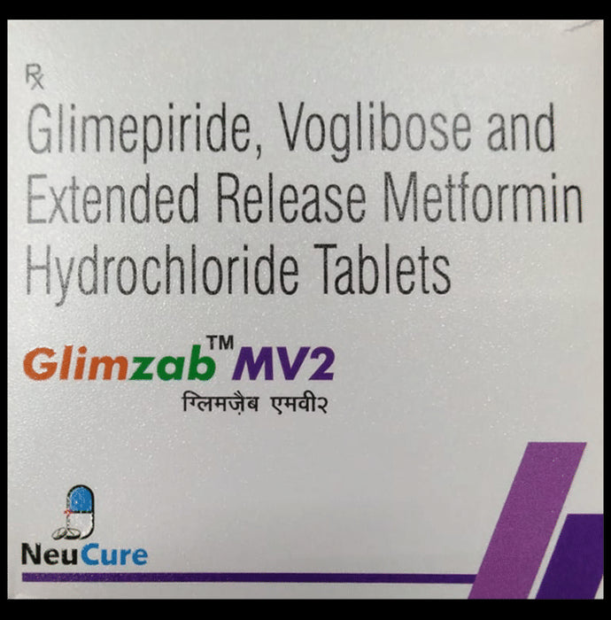 Glimzab MV 2mg/500mg/0.3mg Tablet ER - Classic Derma