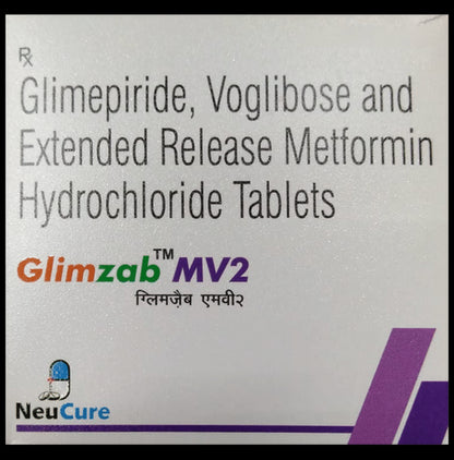 Glimzab MV 2mg/500mg/0.3mg Tablet ER - Classic Derma
