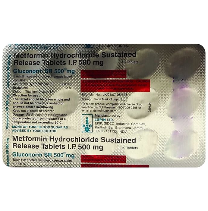 Gluconorm SR 500mg Tablet