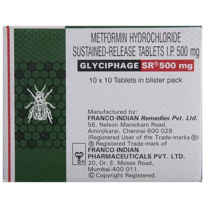 Glyciphage SR 500mg Tablet