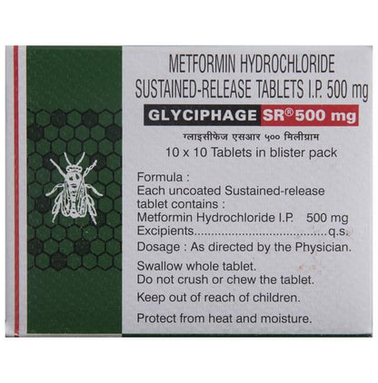 Glyciphage SR 500mg Tablet