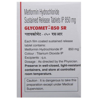 Glycomet 850 SR Tablet
