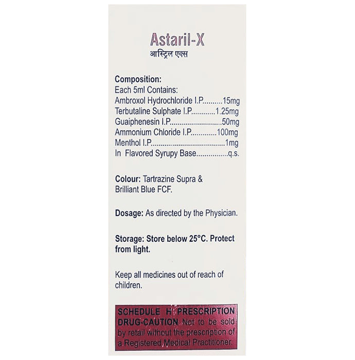 Astaril-X Syrup Sugar Free