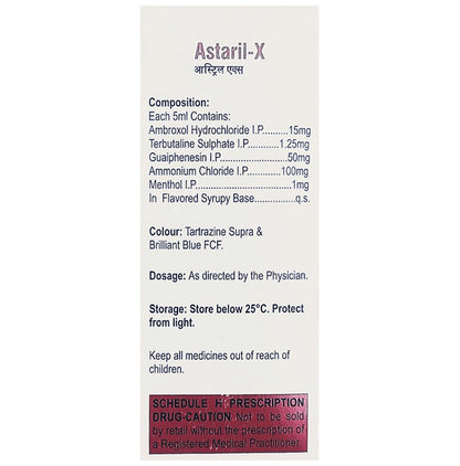 Astaril-X Syrup Sugar Free