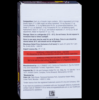 Humalog 200IU/ml Kwikpen