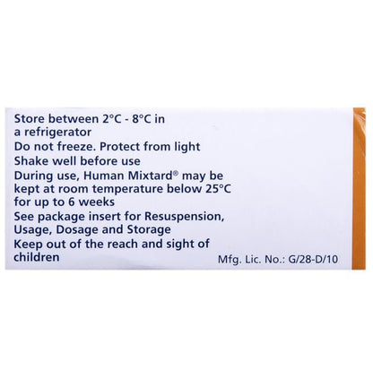 Human Mixtard 70/30 Suspension for Injection 40IU/ml