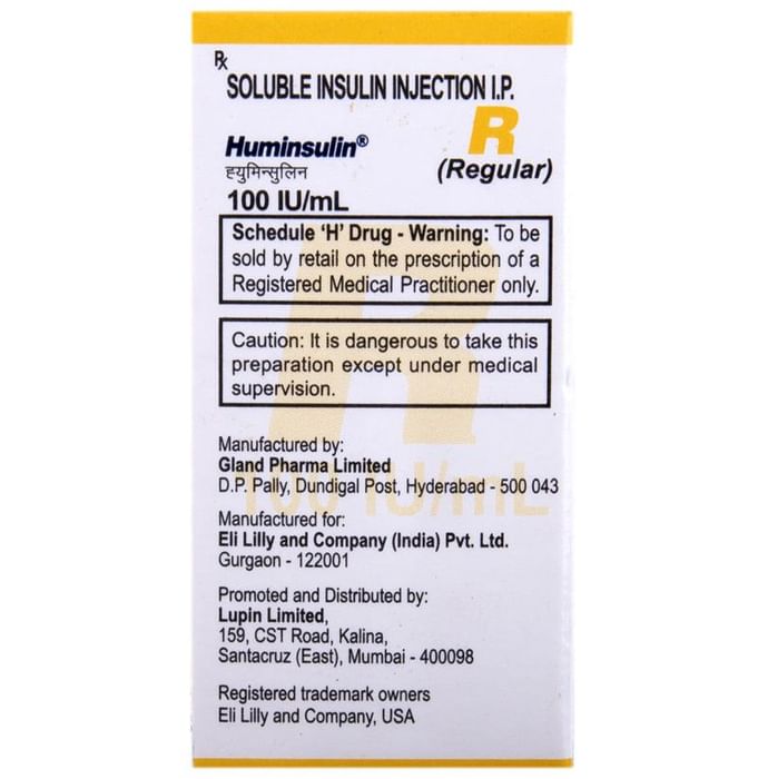 Huminsulin R 100IU/ml Solution for Injection