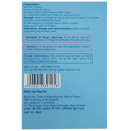 Insugen-R 100IU/ml Refil