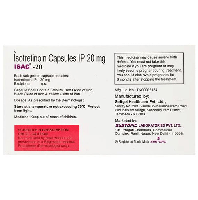 Isac 20mg Capsule