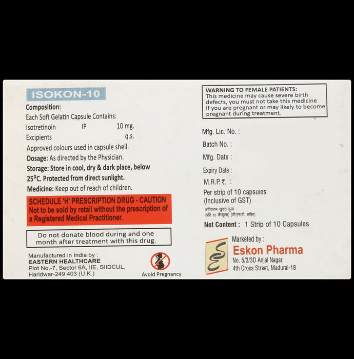 Isokon 10mg Capsule