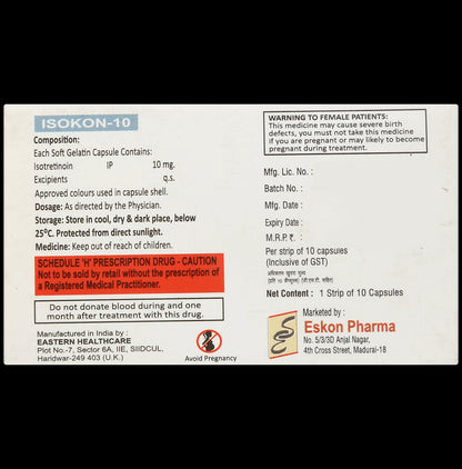 Isokon 10mg Capsule