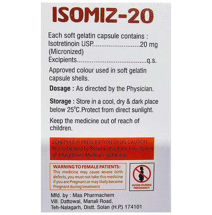 Isomiz 20 Soft Gelatin Capsule