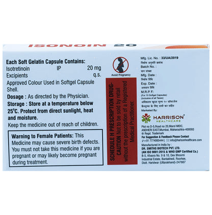 Isonoin 20 Soft Gelatin Capsule