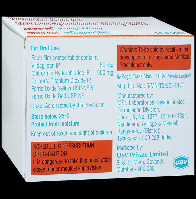 Jalra-M 50mg/500mg Tablet