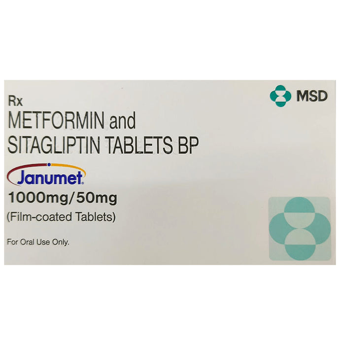 Janumet 1000mg/50mg Tablet - Classic Derma