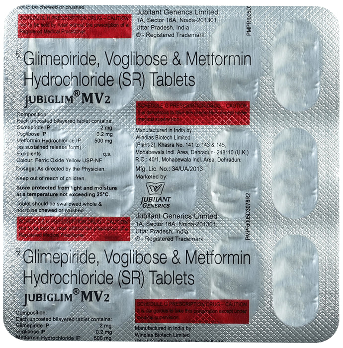 Jubiglim MV 2 Tablet SR