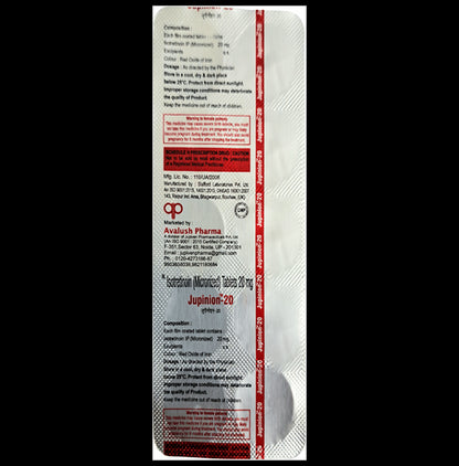 Jupinion 20 Tablet - Classic Derma