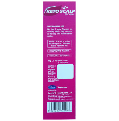 Ketoscalp Shampoo from Leeford for Antifungal Infections