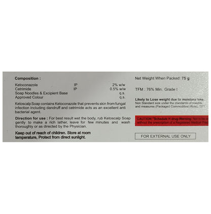 Ketoscalp Soap 75gm for Skin Infections