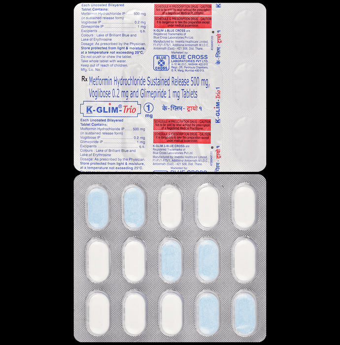 K-Glim-Trio 1mg Tablet SR - Classic Derma