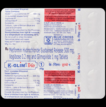 K-Glim-Trio 1mg Tablet SR
