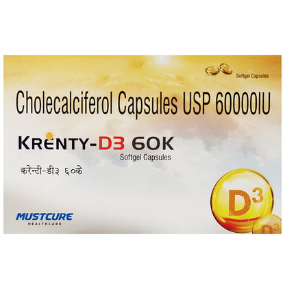 Krenty-D3 60K Softgel Capsule - Classic Derma