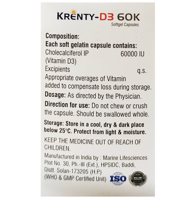 Krenty-D3 60K Softgel Capsule