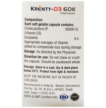 Krenty-D3 60K Softgel Capsule