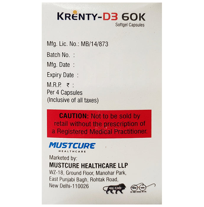 Krenty-D3 60K Softgel Capsule