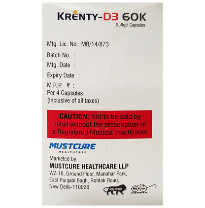 Krenty-D3 60K Softgel Capsule