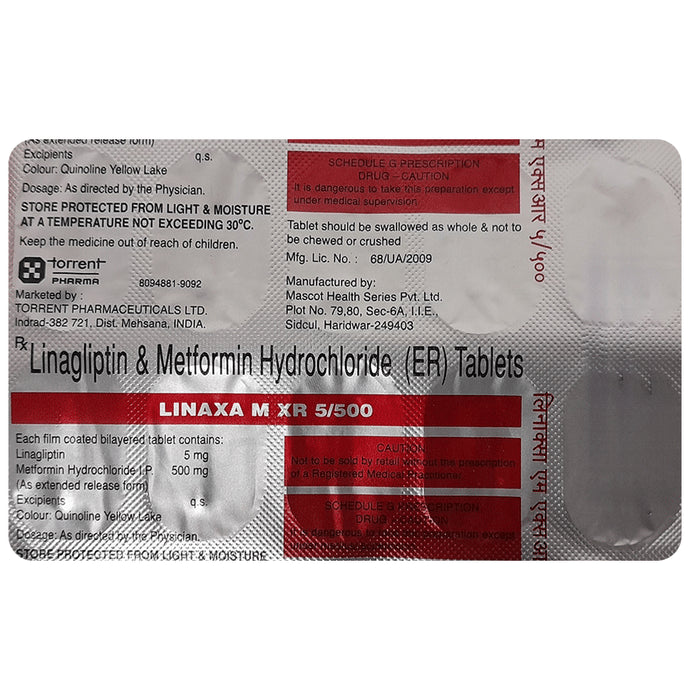 Linaxa M XR 5/500 Tablet - Classic Derma