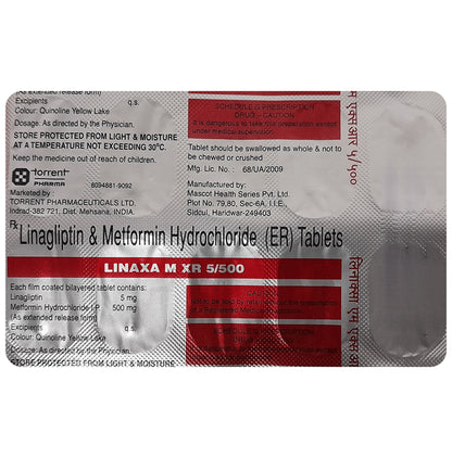 Linaxa M XR 5/500 Tablet - Classic Derma
