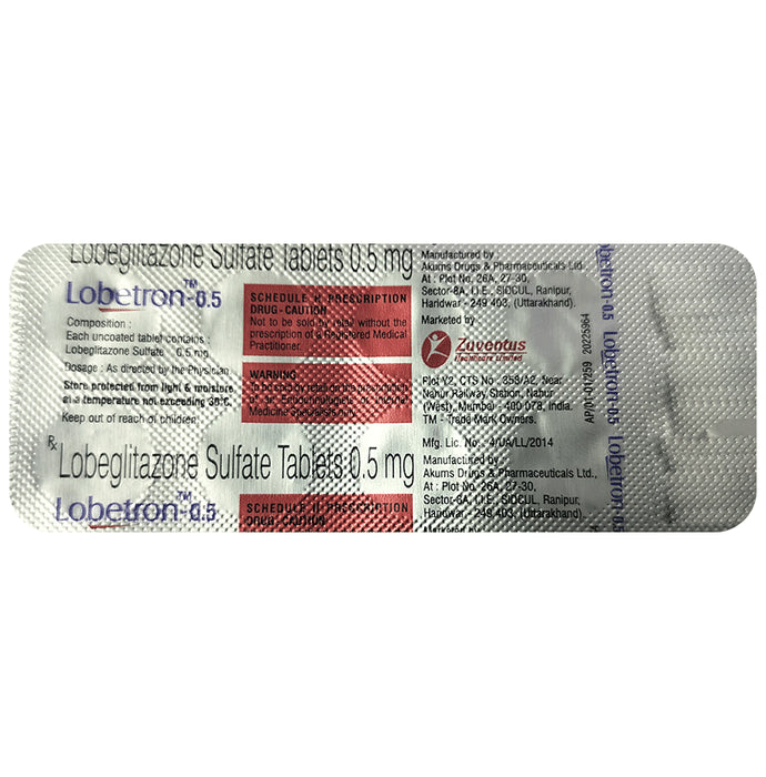 Lobetron 0.5mg Tablet - Classic Derma