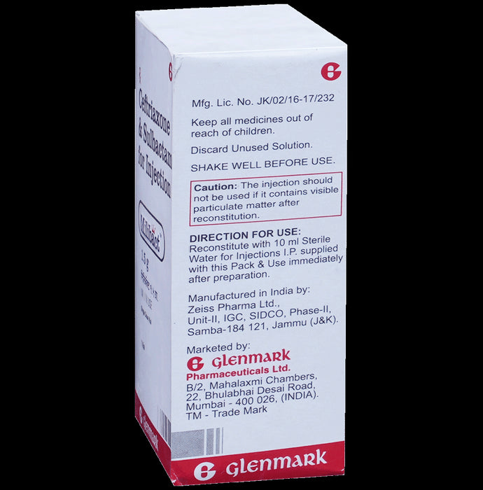 Milibact 1000 mg/500 mg Injection