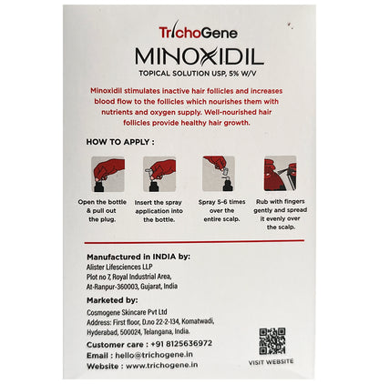Minoxidil 5% Solution Alcohol Free
