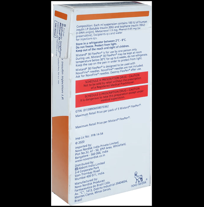 Mixtard 30 Flexpen (3ml Each)